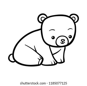 Coloring book for children, Bear