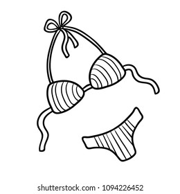 Coloring book for children, Bikini