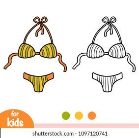 Coloring book for children, Bikini