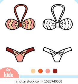 Coloring book for children, Bikini
