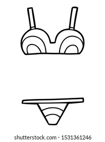 Coloring book for children, Bikini
