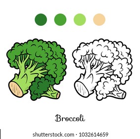 Coloring book for children, Broccoli