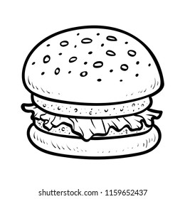 Coloring book for children, Burger