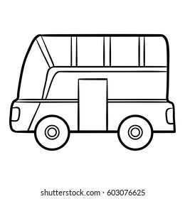 Coloring Book Children Bus Stock Vector (Royalty Free) 603076625 ...