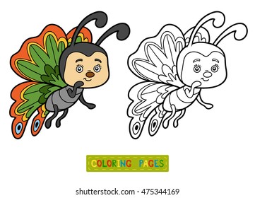 Coloring book for children, Butterfly