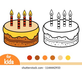 Coloring book for children, Cake