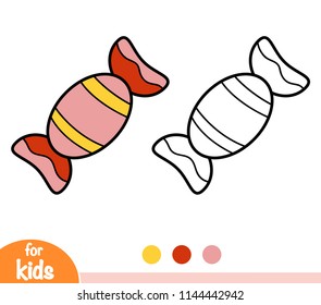 Coloring book for children, Candy