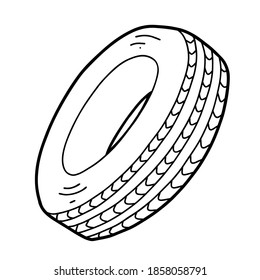 Coloring book for children, Car tire