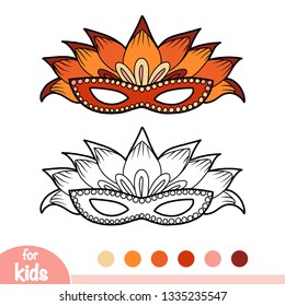 Coloring book for children, Carnival mask