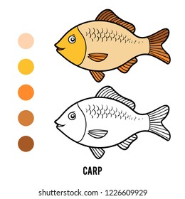 Coloring book for children, Carp