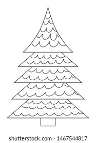 Coloring book for children. Cartoon collection, Spruce
