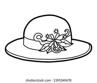 Coloring book for children, cartoon headwear,  Flower straw hat