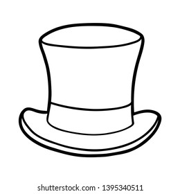 Coloring book for children, cartoon headwear,  Tophat