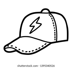 Coloring book for children, cartoon headwear,  Baseball cap