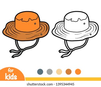 Coloring book for children, cartoon headwear, Bucket fisherman hat
