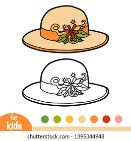 Coloring book for children, cartoon headwear, Flower straw hat