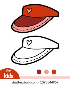 Coloring book for children, cartoon headwear, Visor