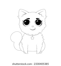 Coloring book for children, cat