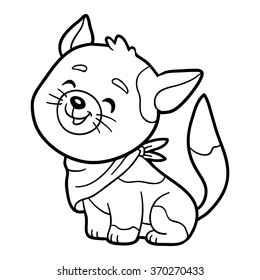 Coloring book for children (cat)