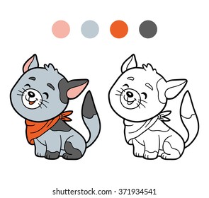 Coloring book for children (cat)