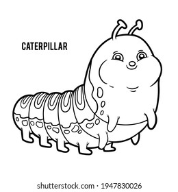 Coloring book for children, Caterpillar