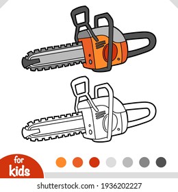 Coloring book for children, Chainsaw