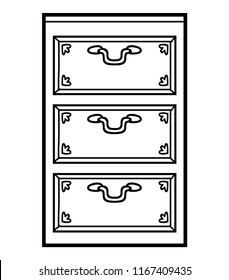 Coloring book for children, Chest of drawers