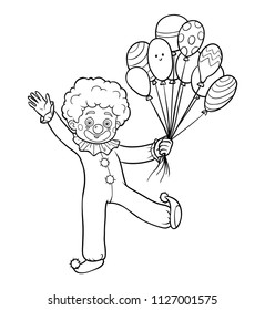 Coloring book for children, Clown