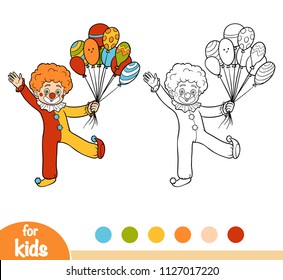 Coloring book for children, Clown