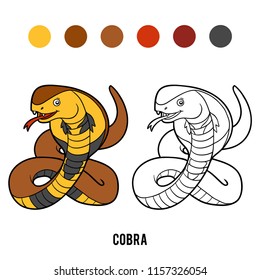 Coloring book for children, Cobra