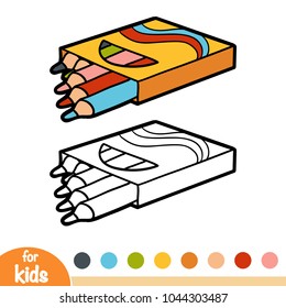 Coloring book for children, Colored pencils