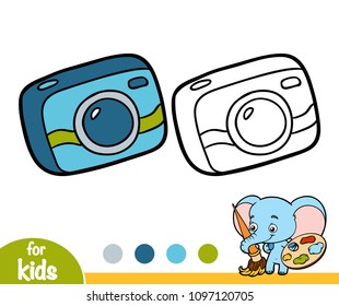 Coloring book for children, Compact camera