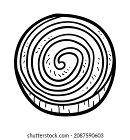 Coloring book for children, Cookie, circle shape