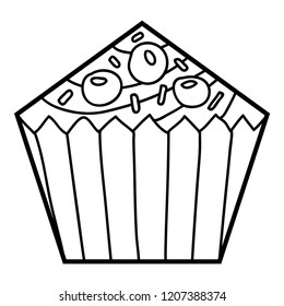 Coloring book for children, Cupcake
