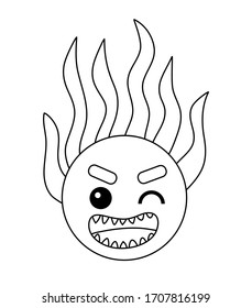 Coloring book for children, Cute bacteria and virus character