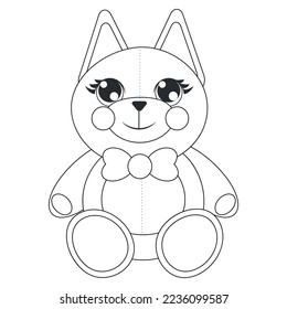 Farbbuch für Kinder, süße Katze