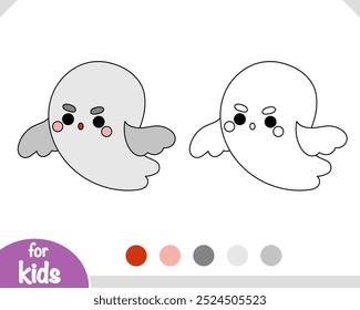 Coloring book for children, Cute ghost character