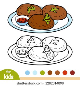 Coloring book for children, Cutlet