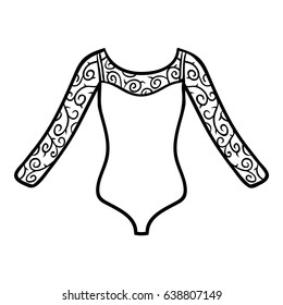 Coloring book for children, Dance Leotard