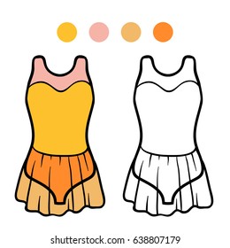 Coloring book for children, Dance Leotard