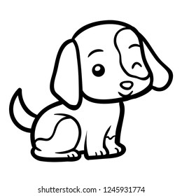 Coloring book for children, Dog