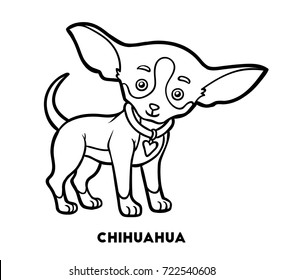 Download Coloring Book Children Dog Breeds Chihuahua Stock Vector Royalty Free 722540608