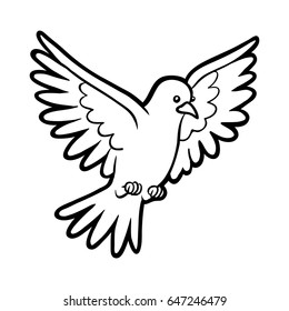 Coloring book for children, Dove