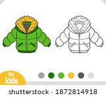 Coloring book for children, Down jacket