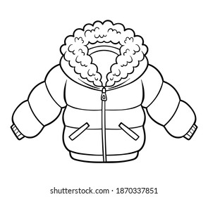 Farbbuch für Kinder, Daunenjacke