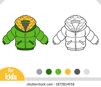 Coloring book for children, Down jacket