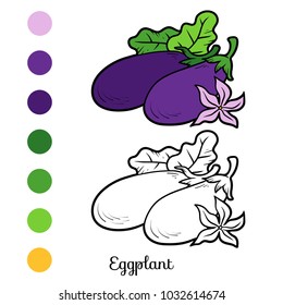 Coloring book for children, Eggplant
