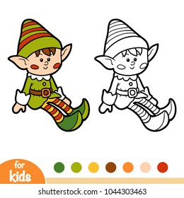 Coloring book for children, Elf