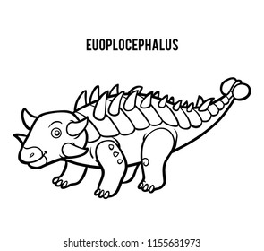 Coloring book for children, Euoplocephalus