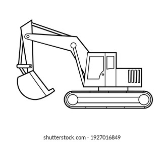 Coloring book for children, Excavator